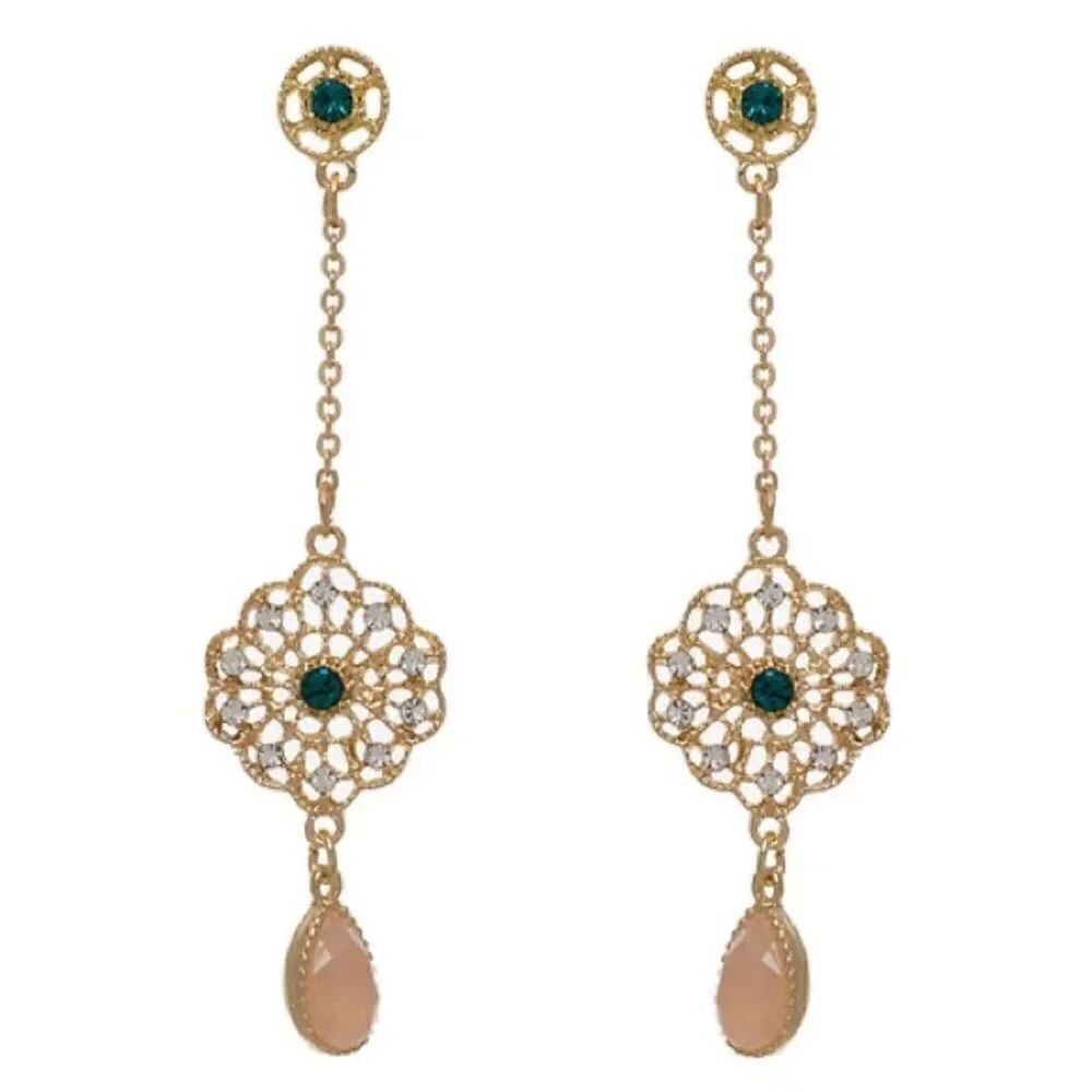 Crystal drop earrings N953
